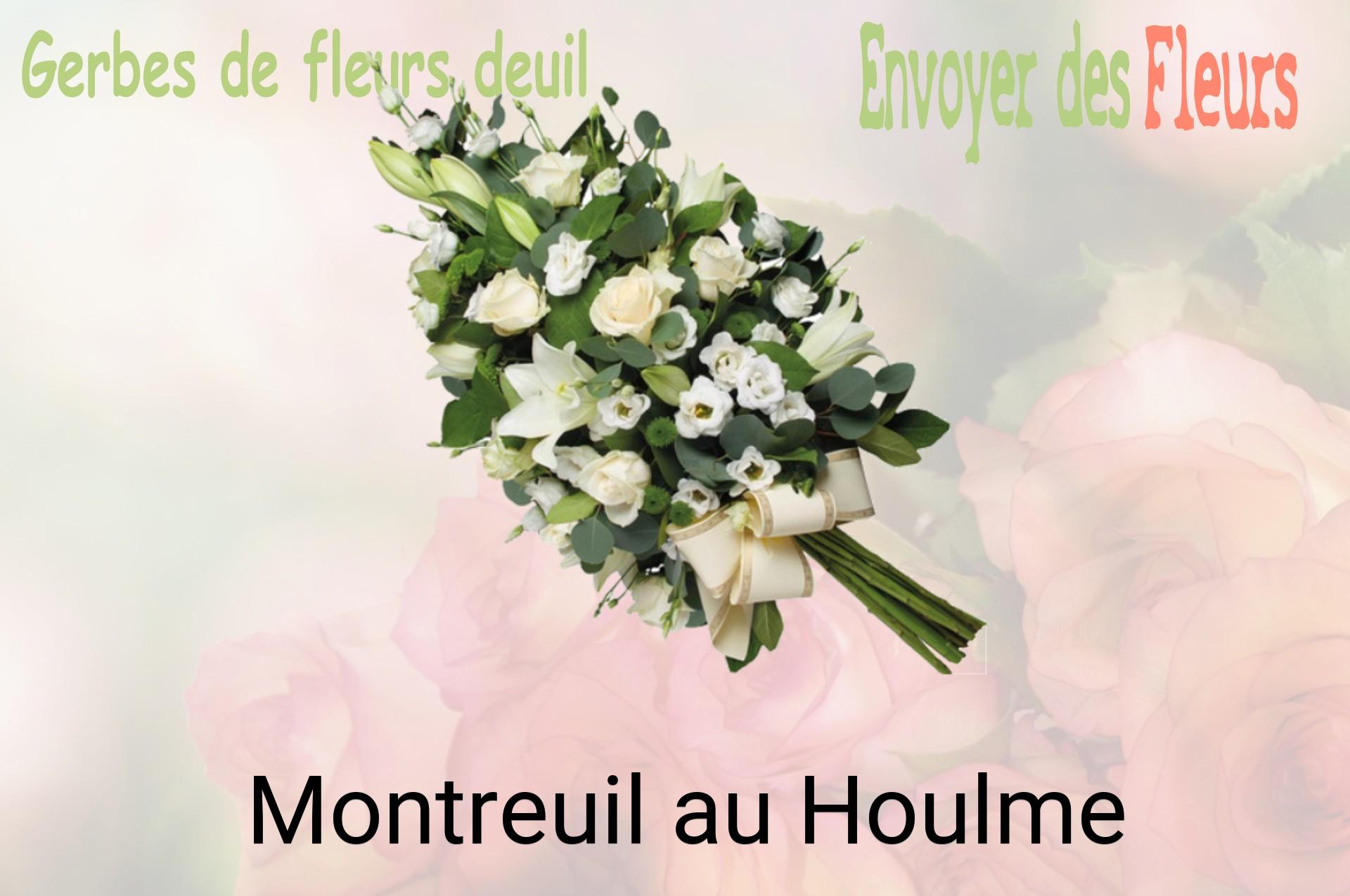 Gerbe de fleurs de deuil livrée à Montreuil-au-Houlme